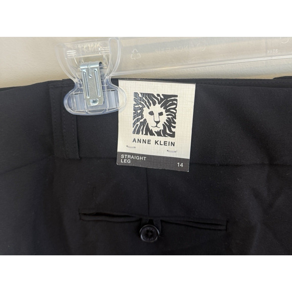 Anne Klein Women's Size 14 Black Classic Straight Leg Ankle Dress Pants NWT - Picture 6 of 8